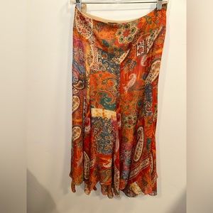 LAUREN by Ralph Lauren silk maxi skirt size 8